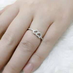 engagement ring with a diamond