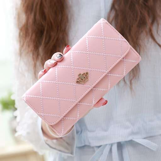 the pink wallet is a perfect choice for women.
