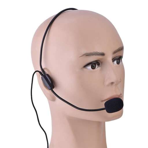 headset with microphone isolated on a white background