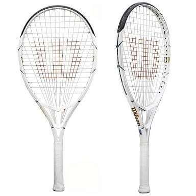 a tennis racket with a net on it.