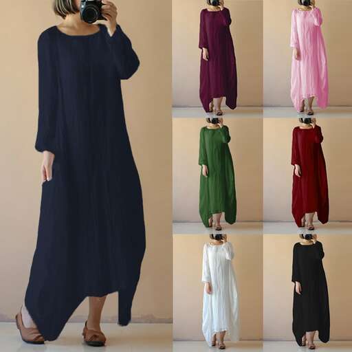 a long dress with a long skirt