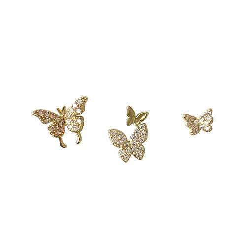 gold butterflies in the style of the butterfly