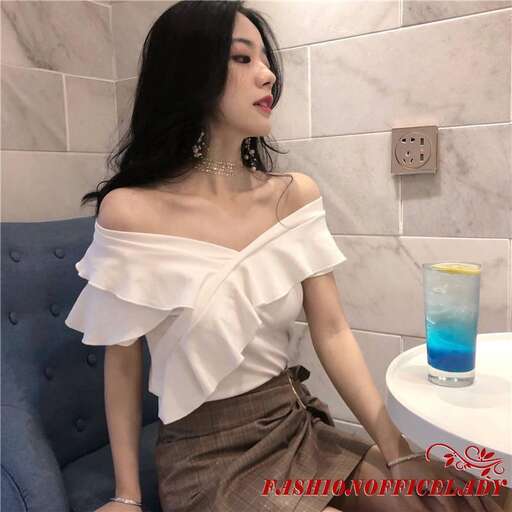off the shoulder top with ruffles