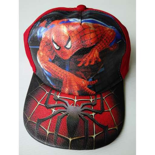 a hat made of a spiderman.