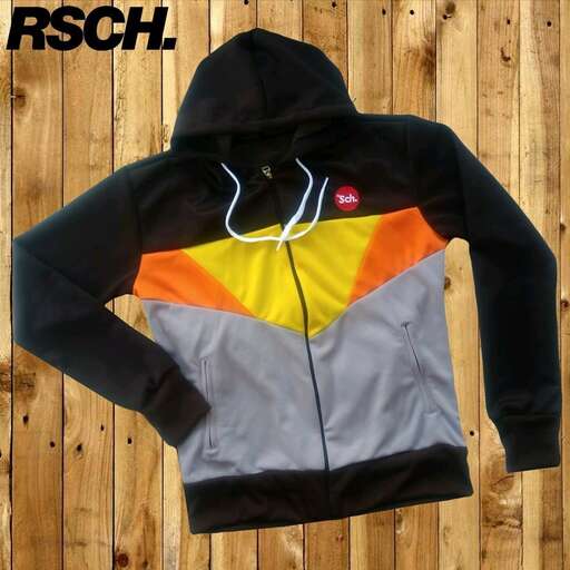 hoodie in black and orange