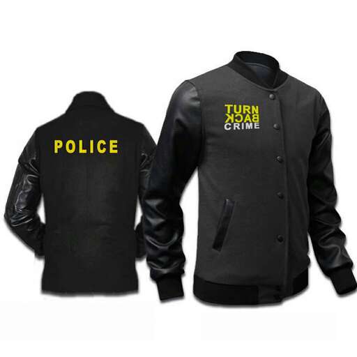 the jacket is made of leather.