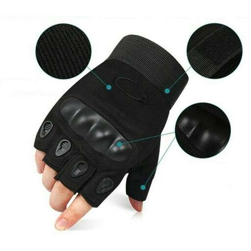 a glove that is made of plastic and has a blue and green band around it.