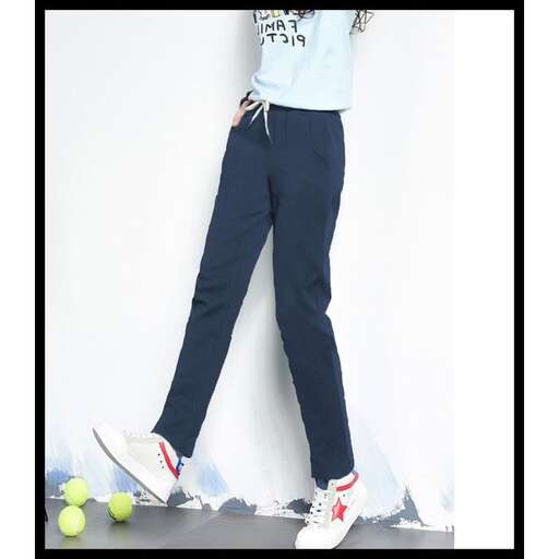 a pair of pants with a white shirt and a black frame.