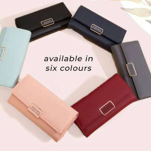 a wallet that is in different colors.