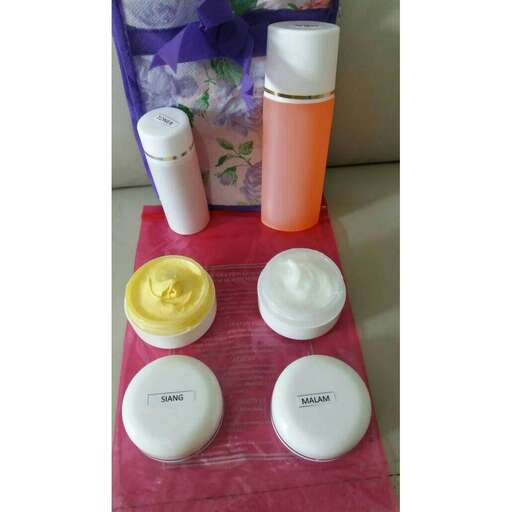 a towel with three different items on it.