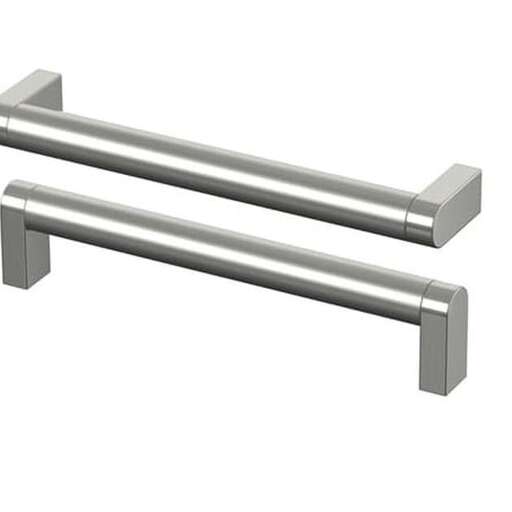 a pair of stainless steel bars