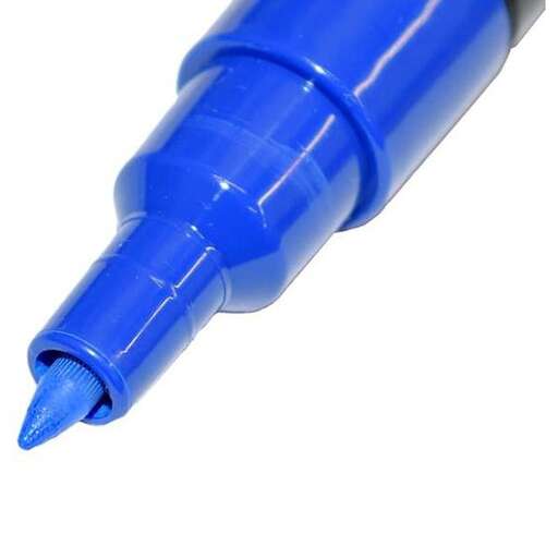 a blue pen isolated on a white background
