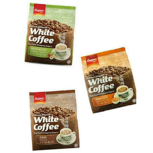 white coffee beans in a box