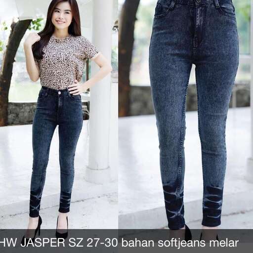jeans for a high - waisted woman