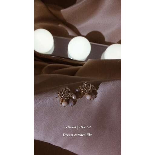 vintage earrings in brown and black