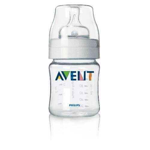 a bottle of baby's diaper with a baby bottle inside.