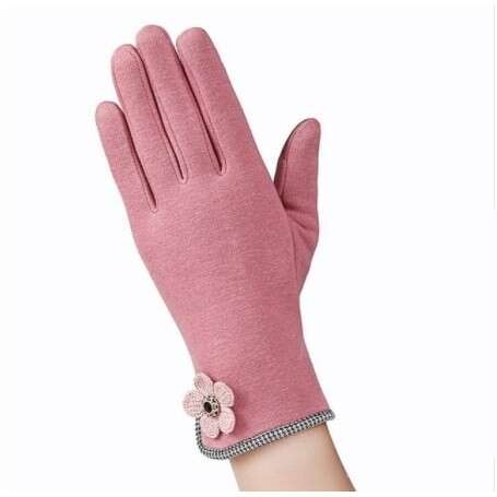 a glove with a flower on it.