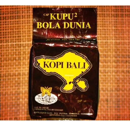 a bag of coffee on a table in a restaurant