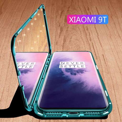 a computer case with a pink and blue background