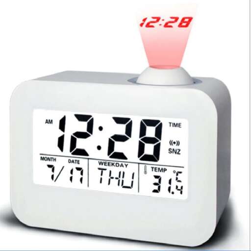 a clock with a pink beak.