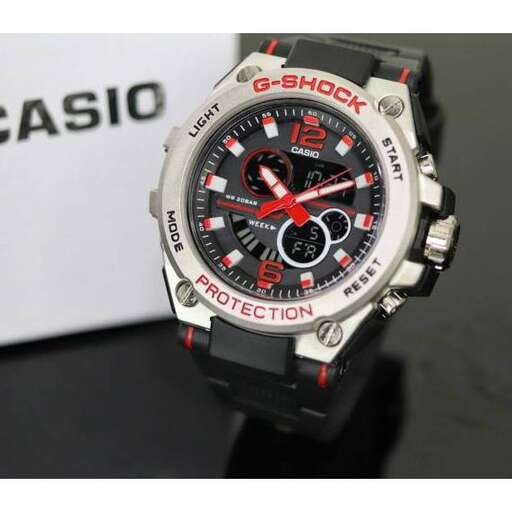 the watch is made of steel and is designed to look like a watch.