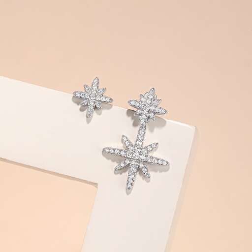 earrings in white paper