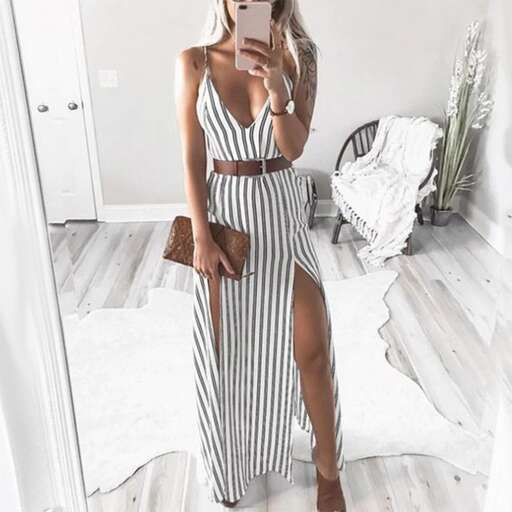 i love the dress with the high slit