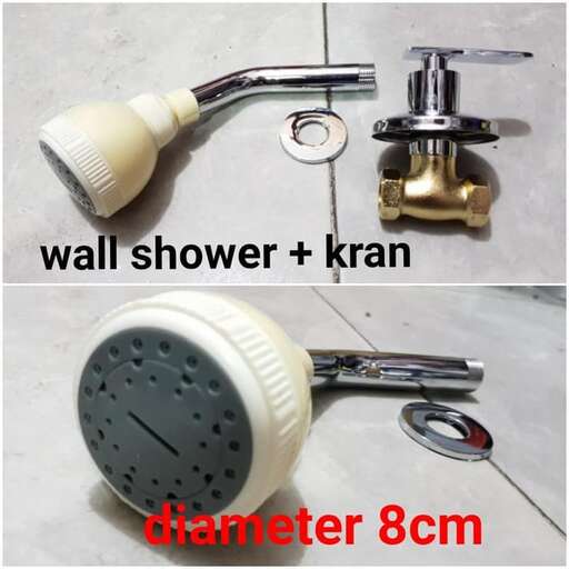 a shower head with a long faucet and a sink