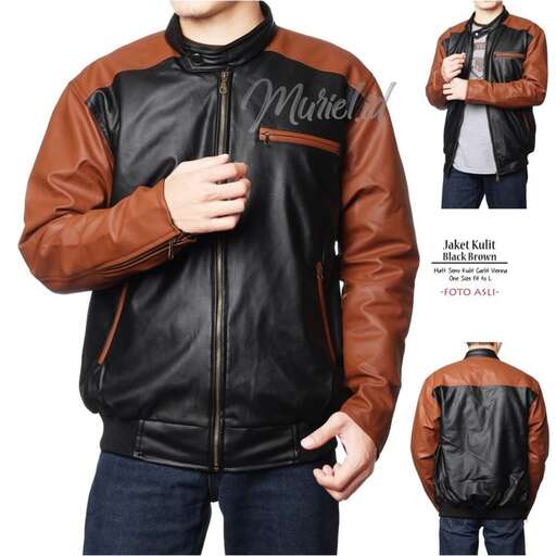 a leather jacket with a zipper