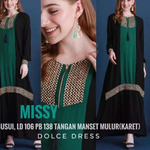 person in a green dress