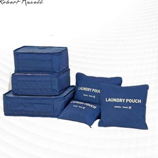 a set of blue and white pillows
