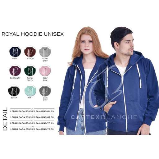 the blue jacket with the hoodie
