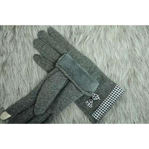 a pair of gloves with a checkered pattern.