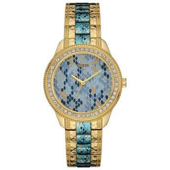 a watch with blue dial and blue dial.