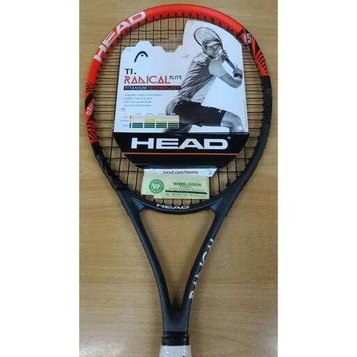 a tennis racket with a picture of a tennis player on it.