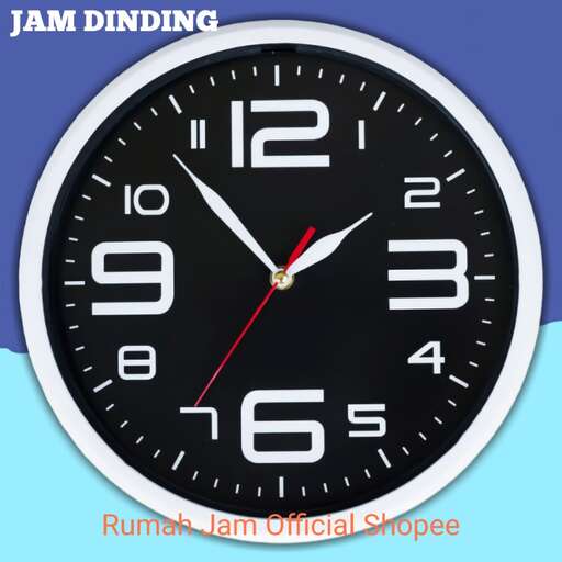 a clock with a red second hand.