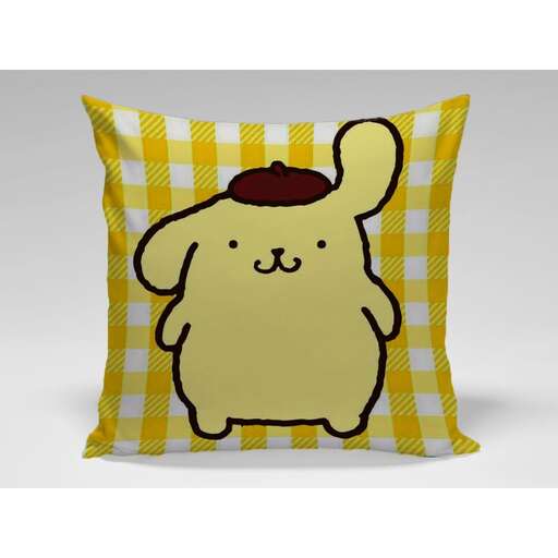 a pillow with a cute little mouse on it.