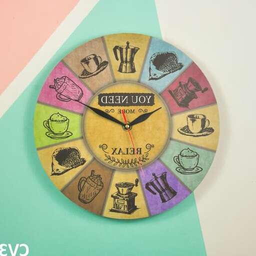 clock made from a wooden clock.