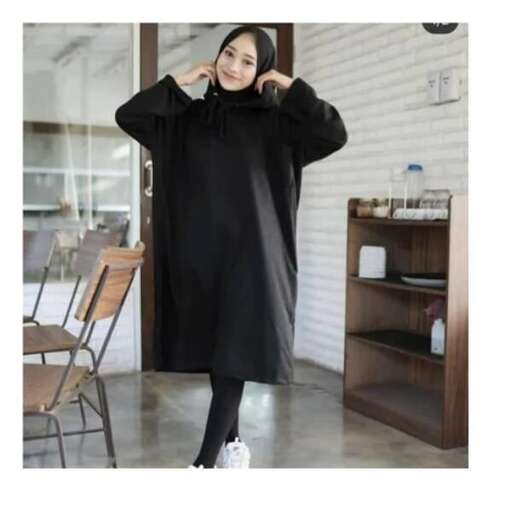 a black dress with a hood