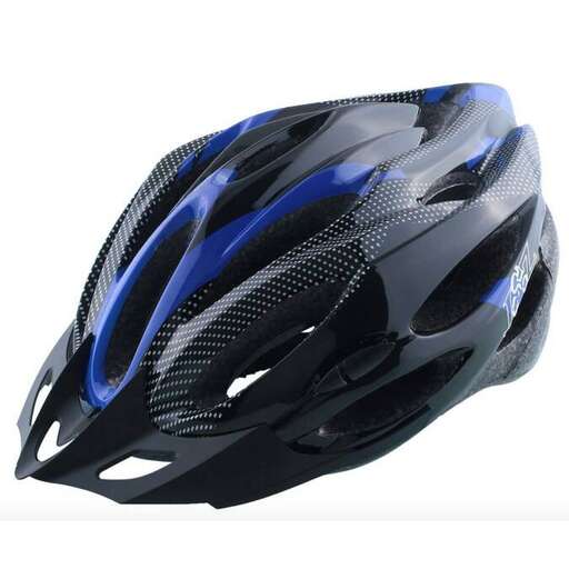 the helmet is made of plastic and is designed to make it look like a helmet.