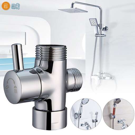 a shower head with a faucet and a light.