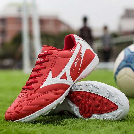 the shoes of the team are seen on the field.