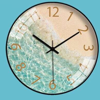 a clock that is made of a water color.
