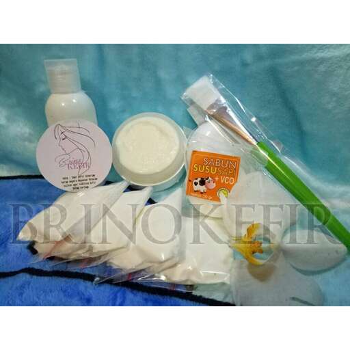 a set of products for a hair care.