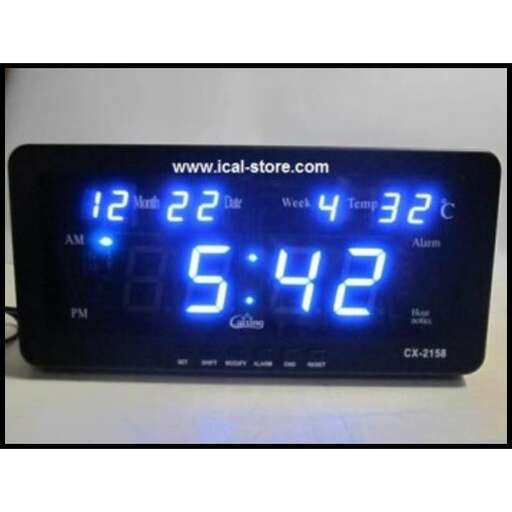 digital clock with the time