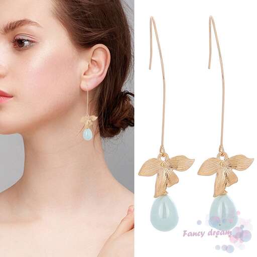 earrings with a flower and a butterfly