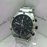 a watch with a black face and a black face.