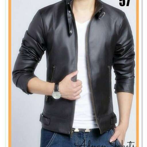 leather jacket with a white t - shirt