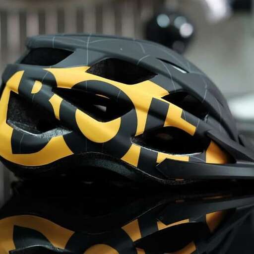 a close up of the helmet of baseball player.