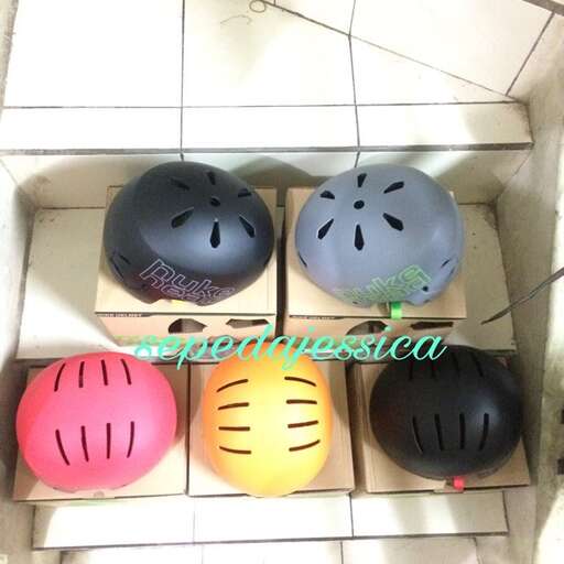 a cute set of three helmets